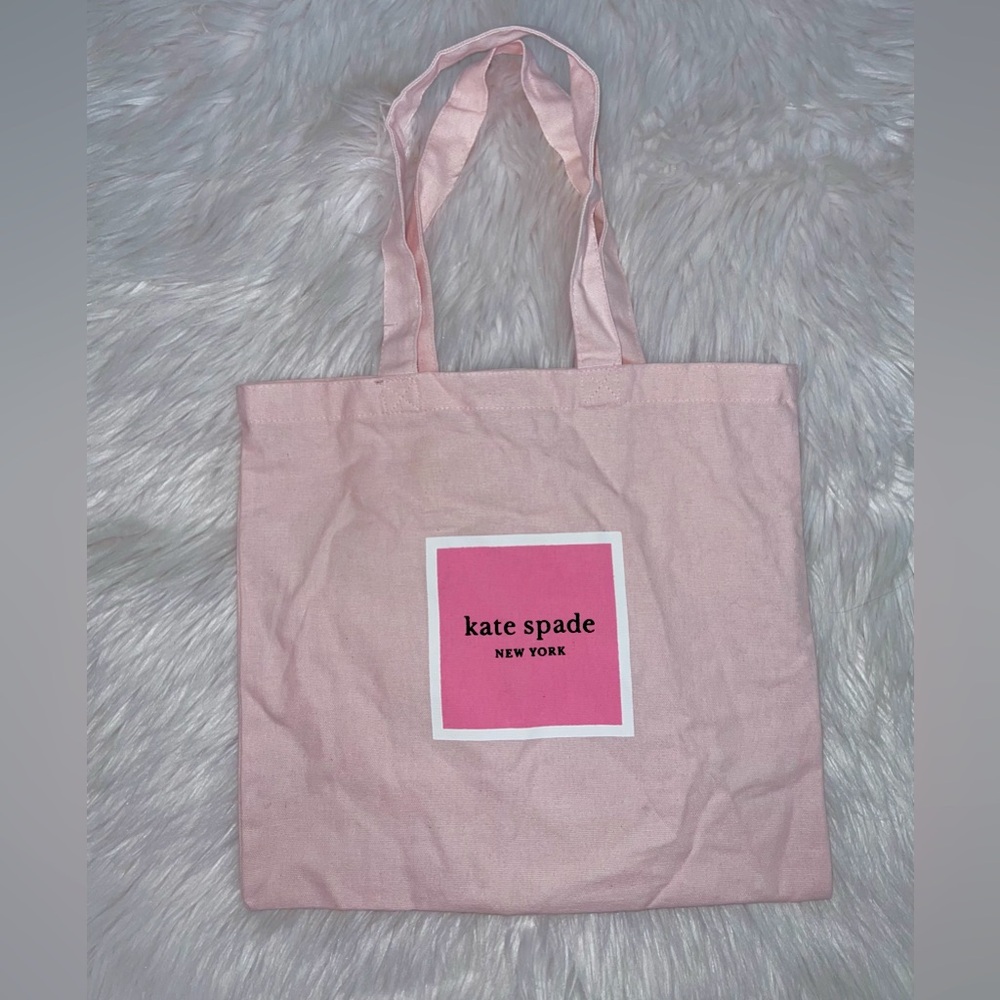 Kate Spade Pink Canvas Tote Bag